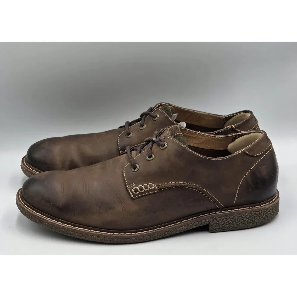 G.H. Bass Brewer Leather Shoes Mens 10.5M Brown Casual Loafers 4181
